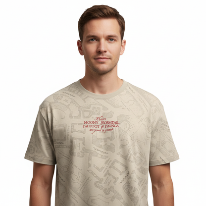 T-shirt Harry Potter Officiel – Carte du Maraudeur All Over
