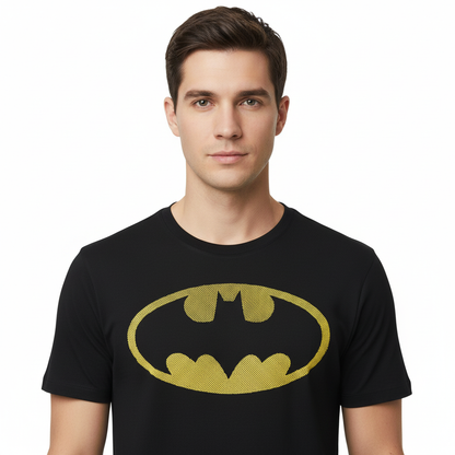 BATMAN Men T-shirt Classic LOGO - Rubber DOTS