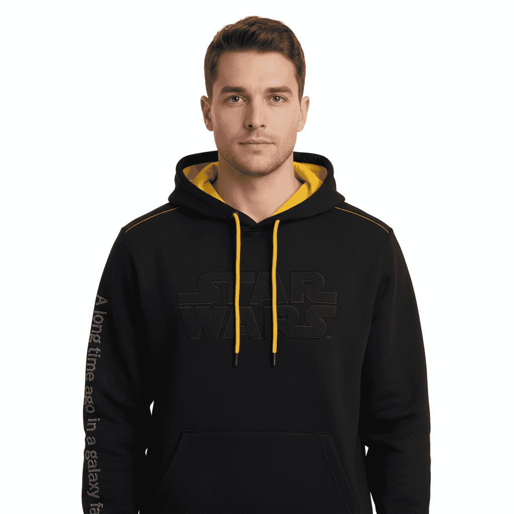 Sweat Star Wars Noir – Hoodie Officiel Logo Classique Star Wars Sweat-shirt