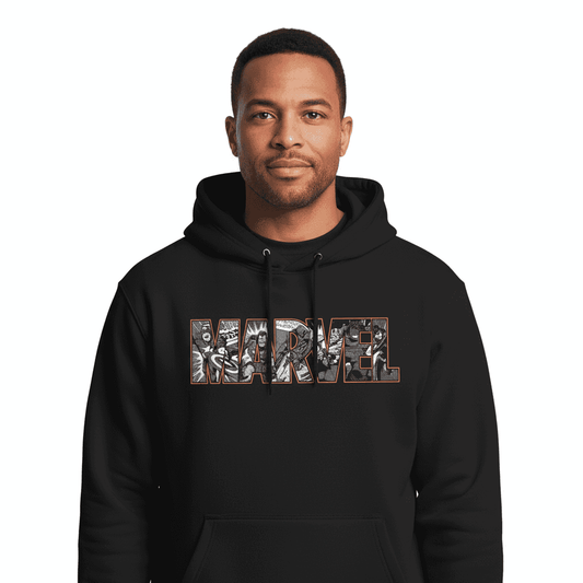 Sweat à Capuche Noir Officiel Super-Héros Marvel