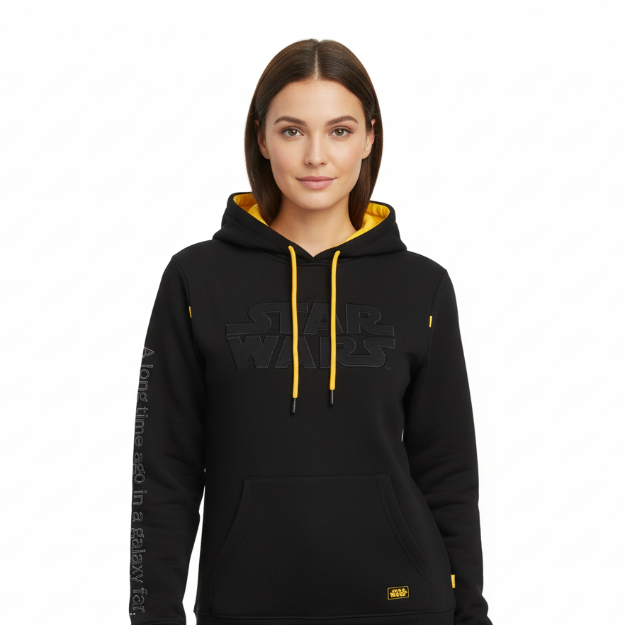 Sweat Star Wars Noir – Hoodie Officiel Logo Classique Star Wars Sweat-shirt