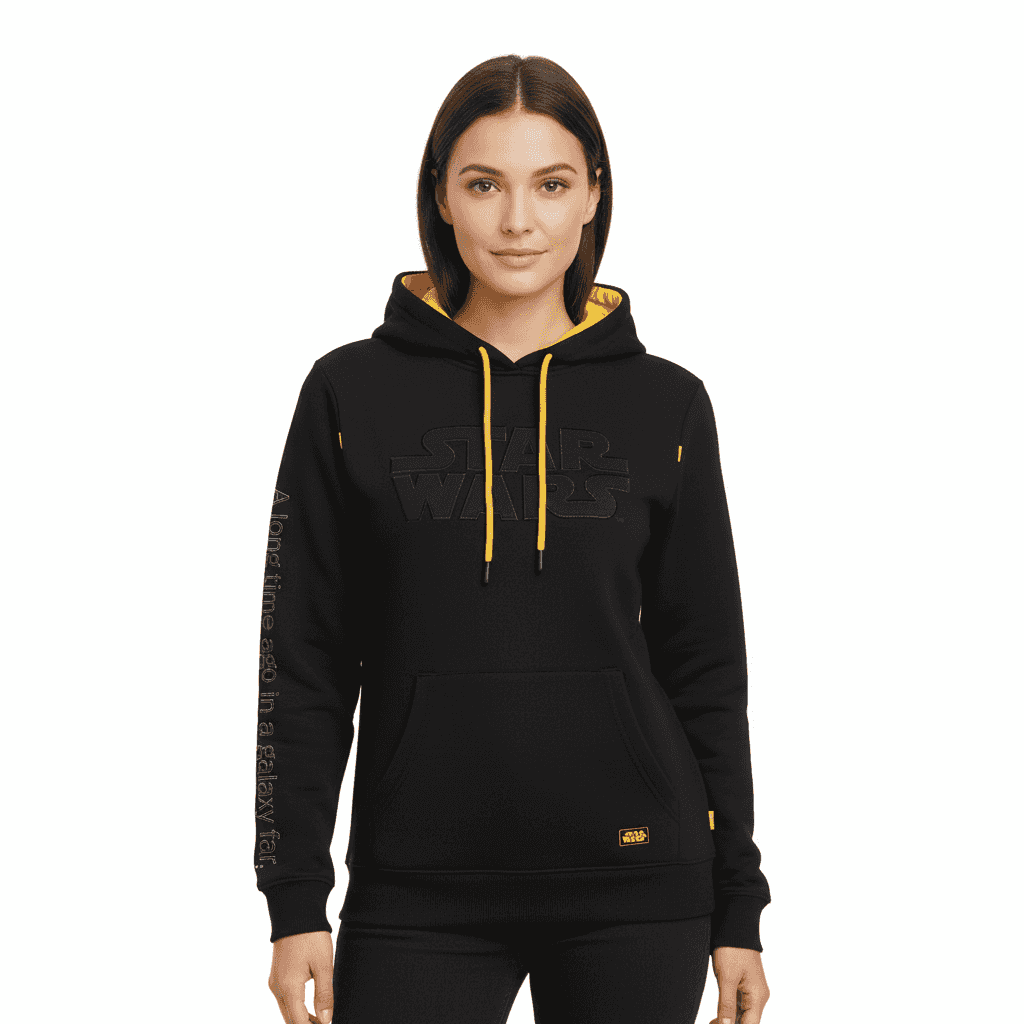 Sweat Star Wars Noir – Hoodie Officiel Logo Classique Star Wars Sweat-shirt