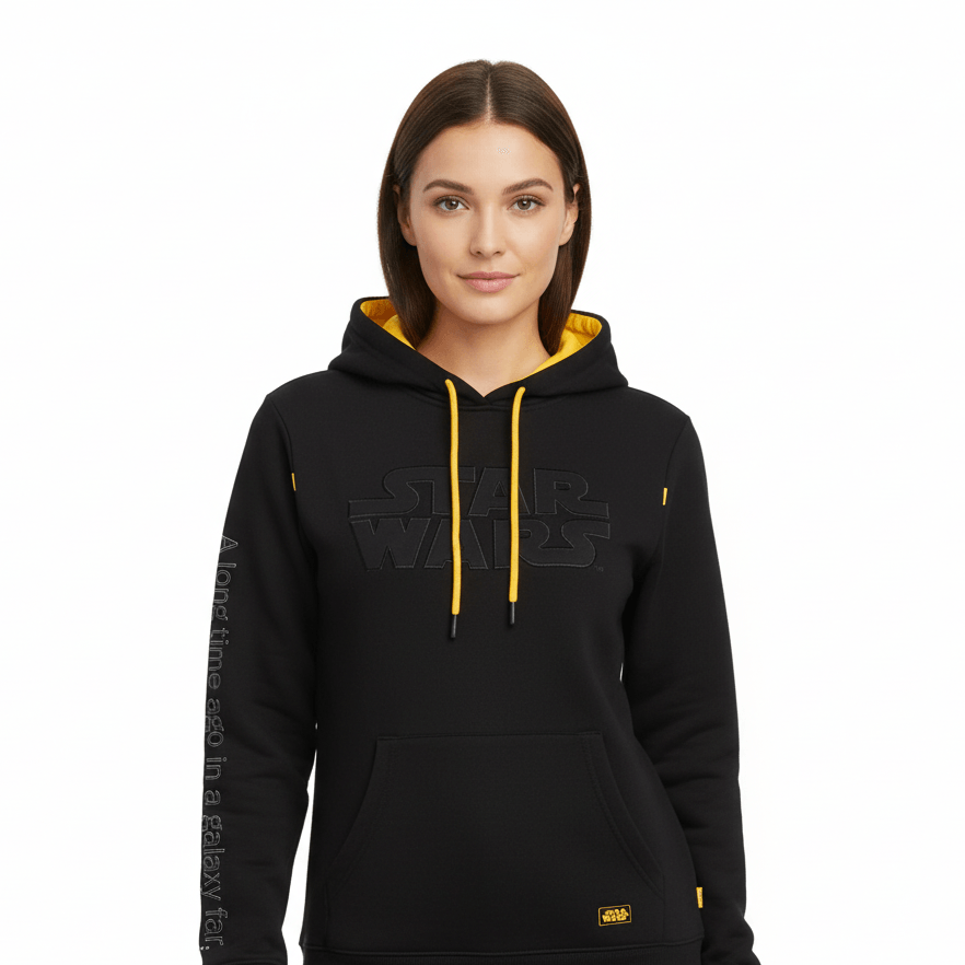Sweat Star Wars Noir – Hoodie Officiel Logo Classique Star Wars Sweat-shirt