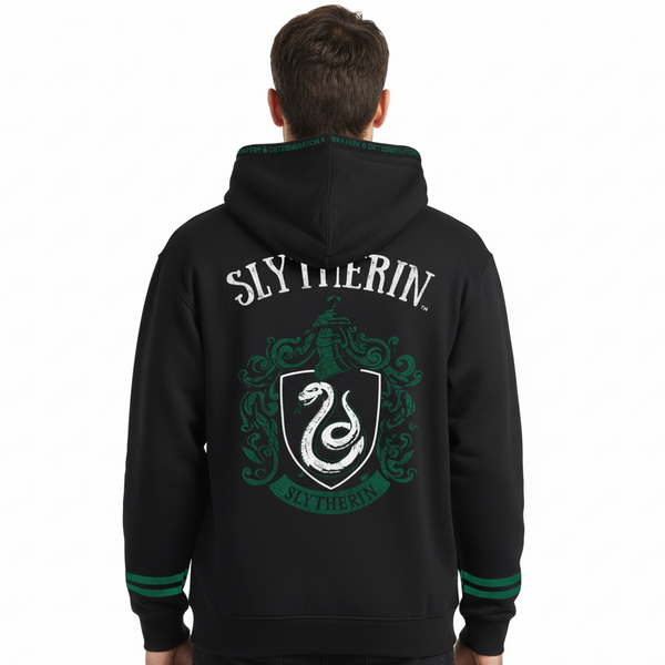 Sweat Harry Potter Serpentard Crest Noir et Vert Harry Potter Sweat-shirt