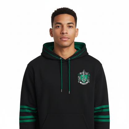 Sweat Harry Potter Serpentard Crest Noir et Vert Harry Potter Sweat-shirt