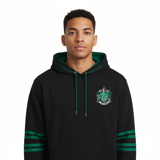 Sweat Harry Potter Serpentard Crest Noir et Vert Harry Potter Sweat-shirt