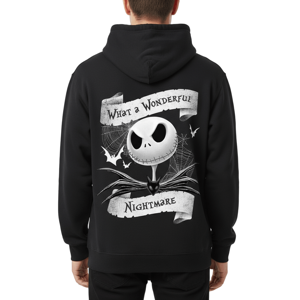 Sweat à Capuche Disney Jack Skellington Officiel – What a Wonderful Nightmare Disney Sweat-shirt