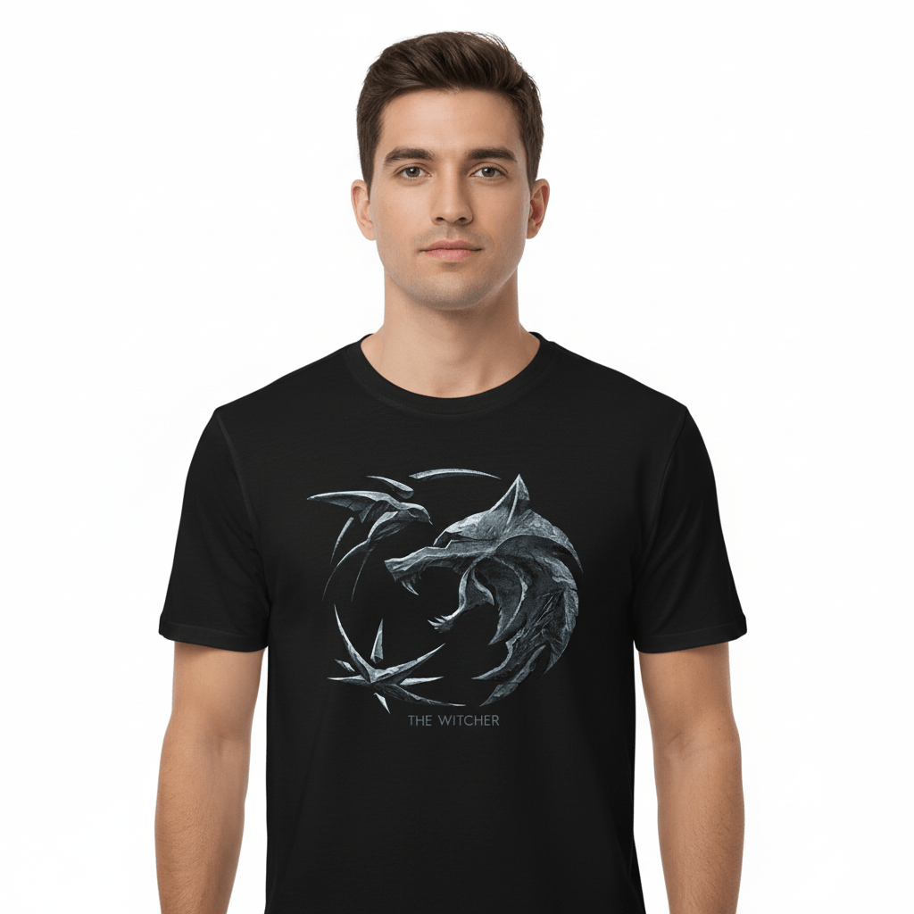 T-shirt Witcher - Logo Loup