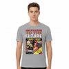 T-shirt Retour vers le futur - Almanac officiel porté par un homme, avec imprimé vibrant de la DeLorean et dates 1985-1990. Idéal pour fans de la saga culte.