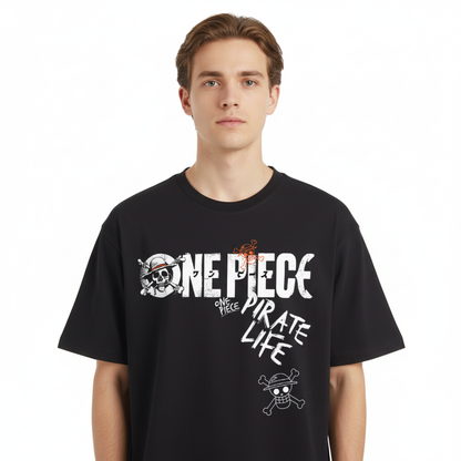 T-shirt One Piece Officiel – Design Pirate Life Logo