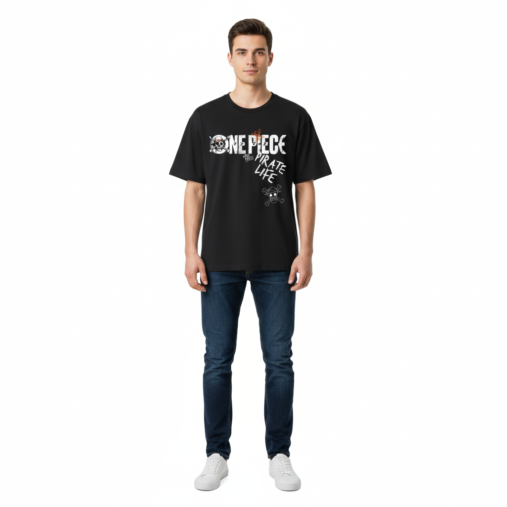 T-shirt One Piece Officiel – Design Pirate Life Logo