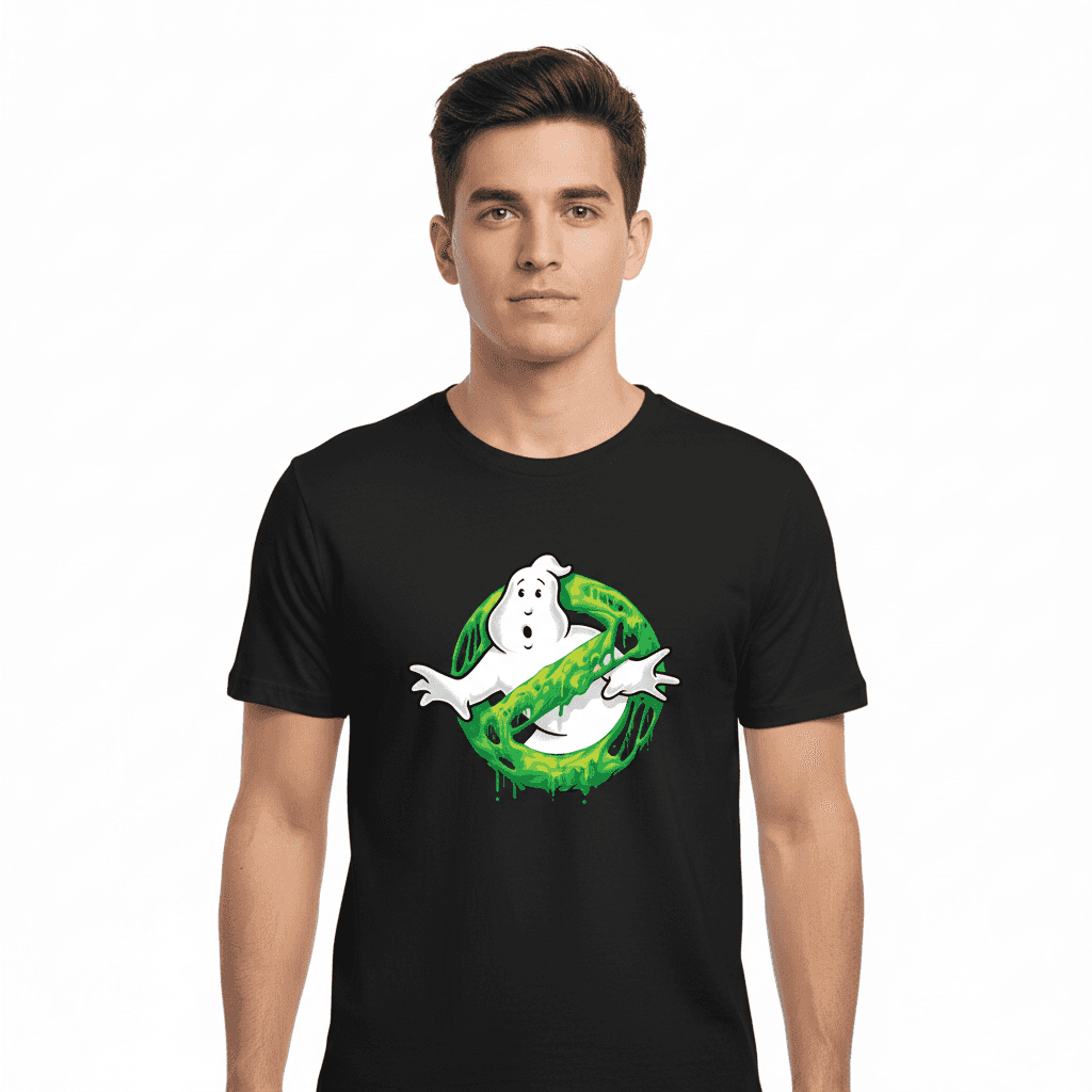 T-shirt Ghostbusters Officiel – Logo Slime Glow in the Dark