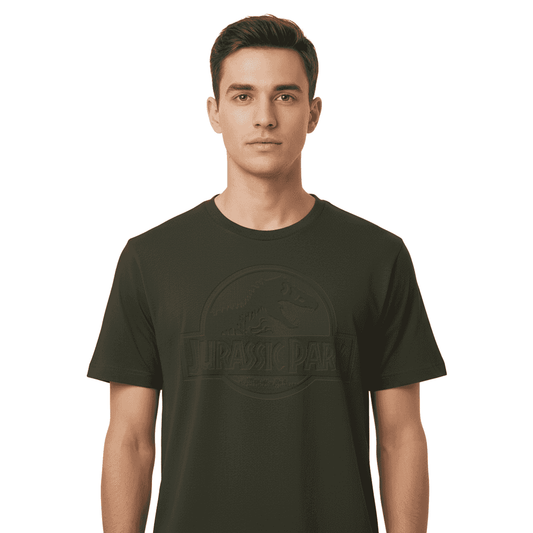 T-shirt Jurassic Park à Logo Officiel 3D Vert Kaki