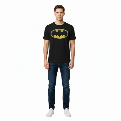BATMAN Men T-shirt Classic LOGO - Rubber DOTS