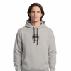 Sweat-shirt gris clair avec logo anneau du Seigneur des Anneaux sur la poitrine, modèle homme, style casual et confortable.