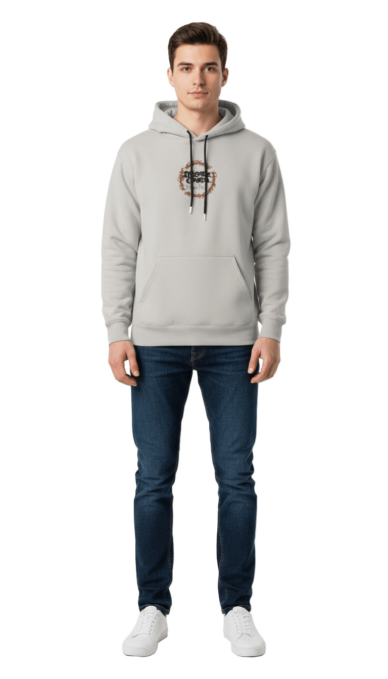 Sweat-shirt à capuche homme avec logo central du Seigneur des Anneaux, coupe droite et poche kangourou, parfait pour les fans de fantasy.