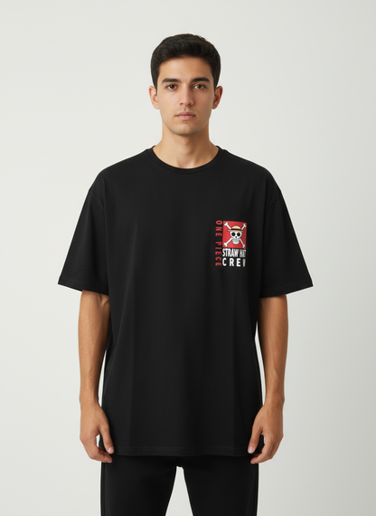 T-Shirt One Piece Doflamingo Oversize Noir