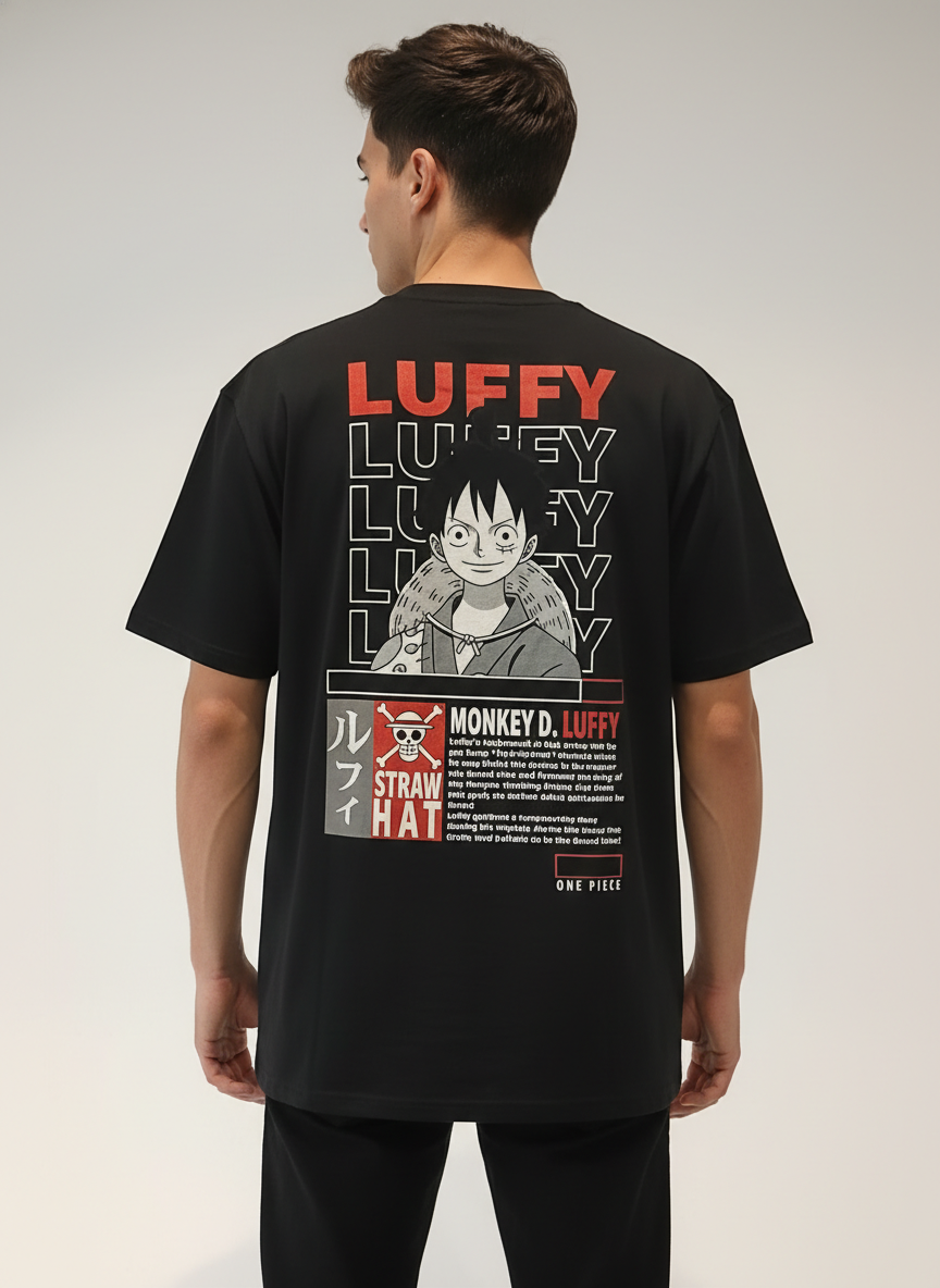 T-Shirt One Piece Doflamingo Oversize Noir