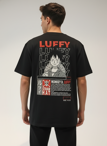 T-Shirt One Piece Doflamingo Oversize Noir