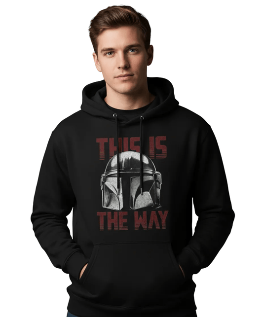 Sweat à capuche Mandalorian Star Wars avec casque et texte 'This Is The Way' pour homme
