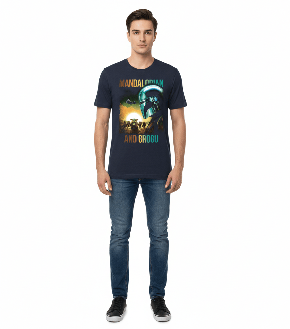 T-shirt Mandalorian Grogu Star Wars, design visuel