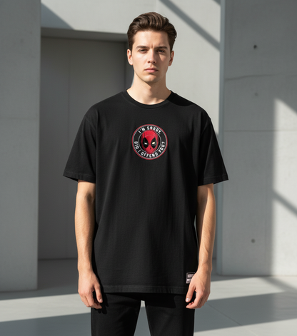 T-shirt Oversize Deadpool Sarcastic Emblem Premium