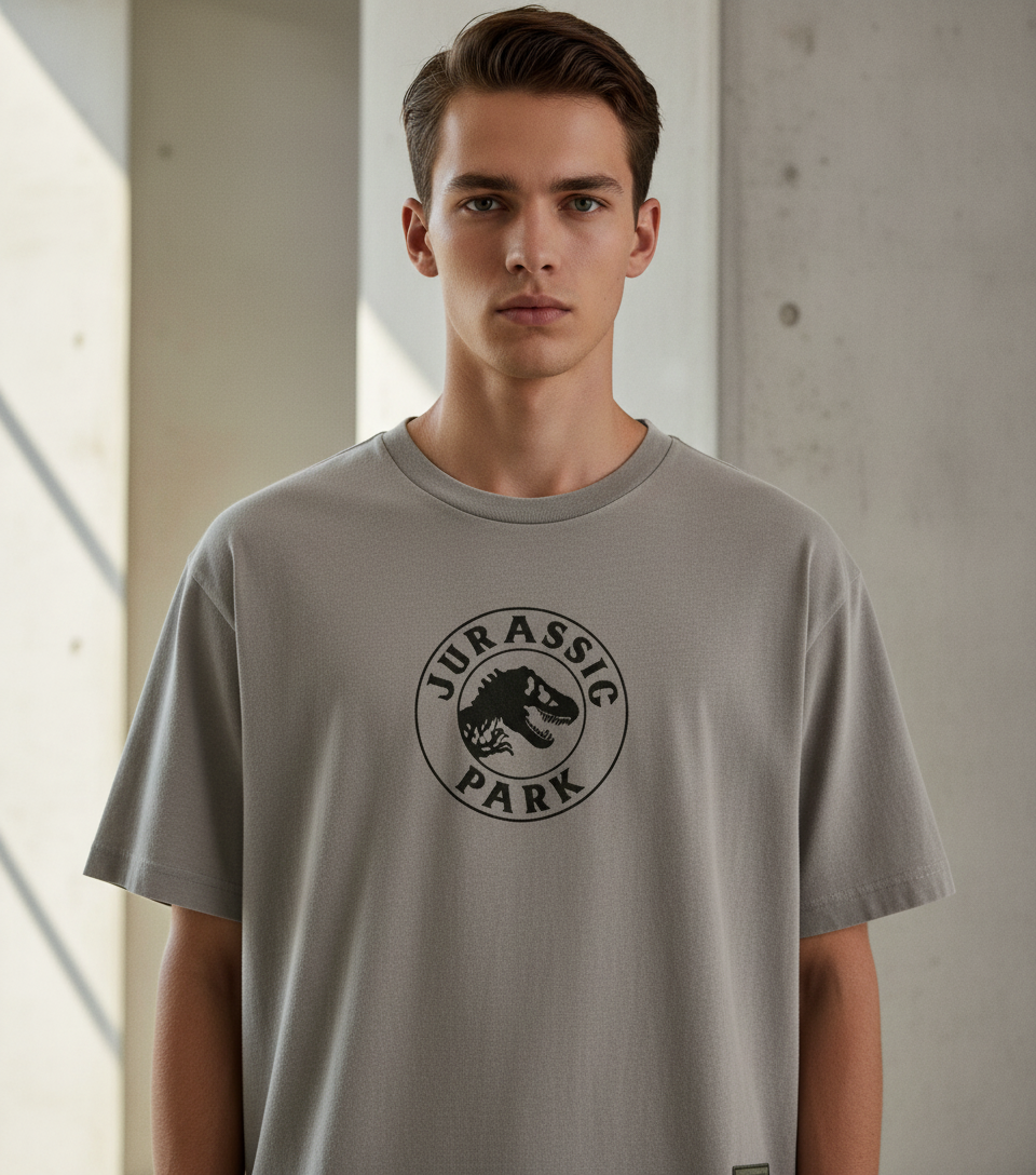 T-shirt Oversize Jurassic Park - Logo officiel