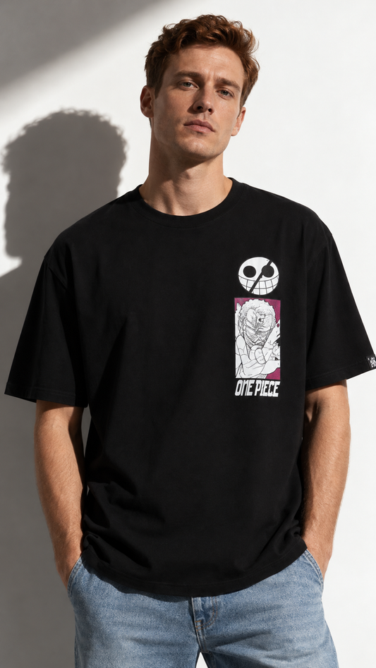 T-Shirt One Piece Doflamingo Back Print – Oversize