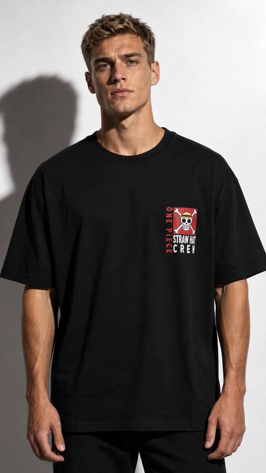 T-Shirt One Piece Doflamingo Oversize Noir