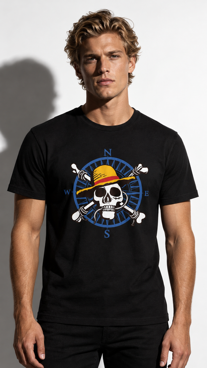 T-shirt One Piece Luffy Skull Minimaliste