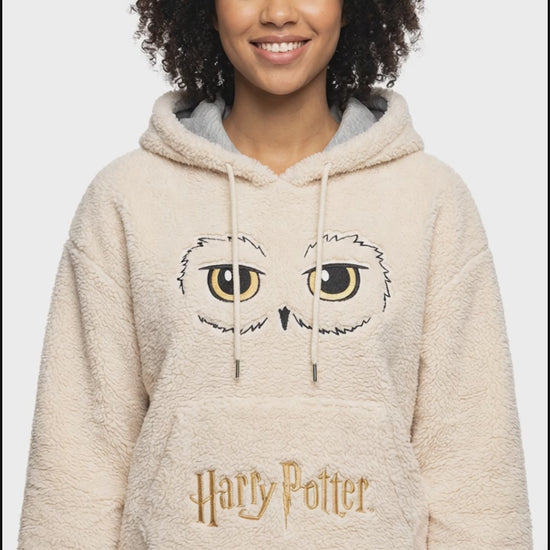 Harry Potter Sweat Sherpa Femme Harry Potter — Hedwige, Blanc Cassé - Sweat-shirt | Professional Product Photo 2