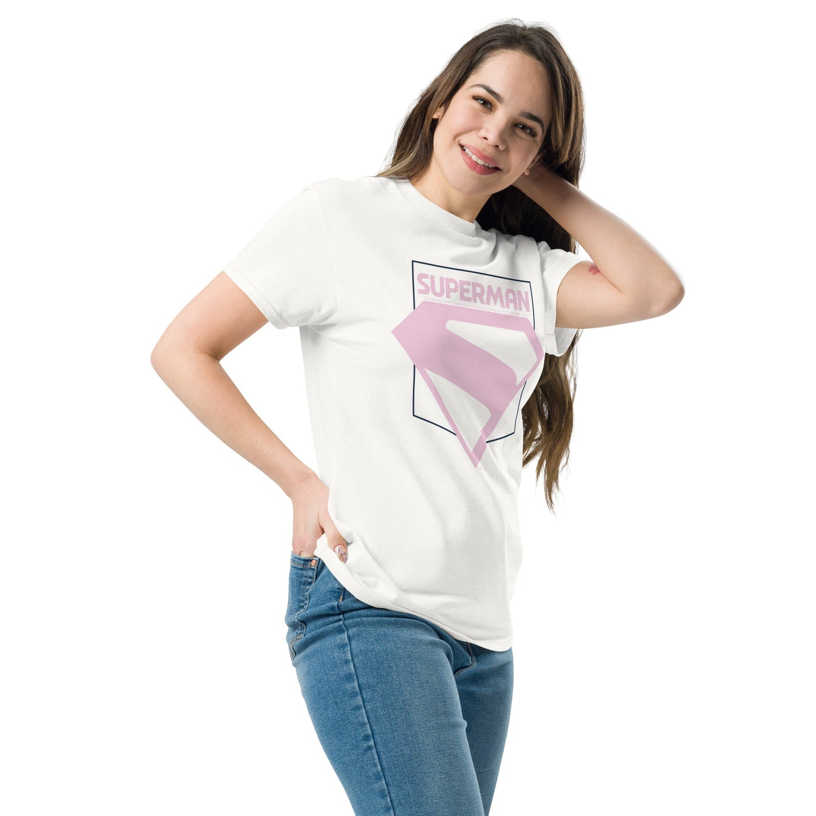 T-shirt logo rose de Superman pour le film 2025