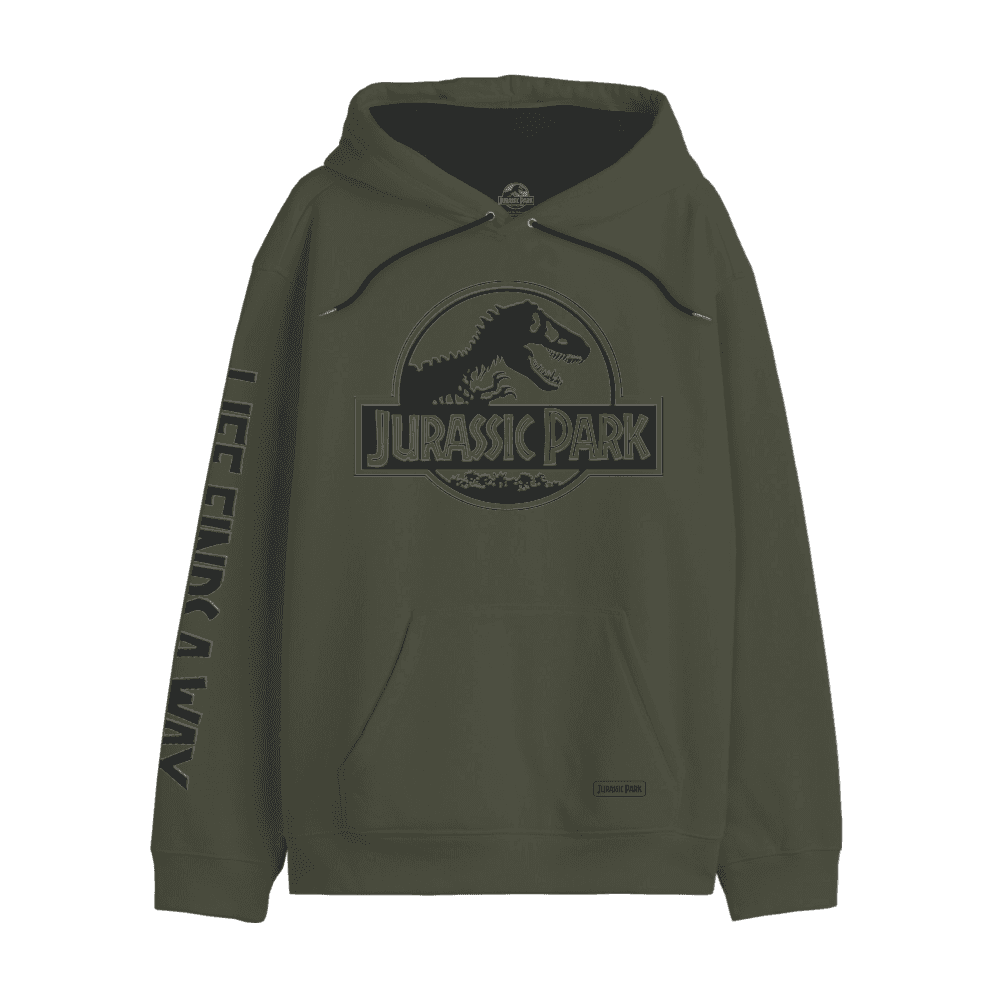 Hoodie Kaki Jurassic Park Officiel – Logo T-Rex