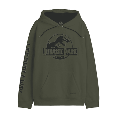 Hoodie Kaki Jurassic Park Officiel – Logo T-Rex