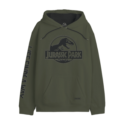 Sweat à Capuche Jurassic Park Kaki – Logo T - Rex Officiel - Legend Stuff - Jurassic Park - Sweat-shirt