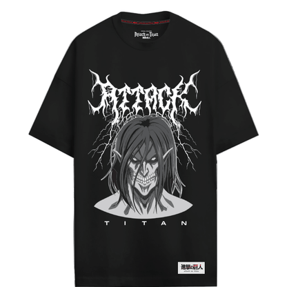 T-shirt Attack on Titan Officiel – Eren Titan Noir - Legend Stuff - L'Attaque des Titans - T-shirt