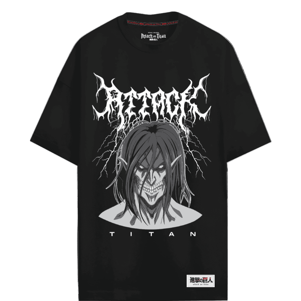 T-shirt Noir Eren Titan Officiel - Attack on Titan