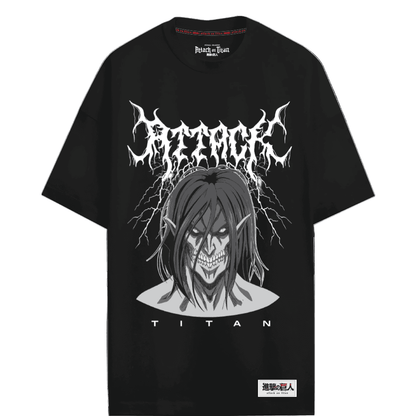 T-shirt Noir Eren Titan Officiel - Attack on Titan