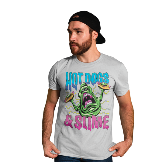 T-shirt Ghostbusters - Hot Dogs And Slime - Legend Icon T-shirt Ghostbusters