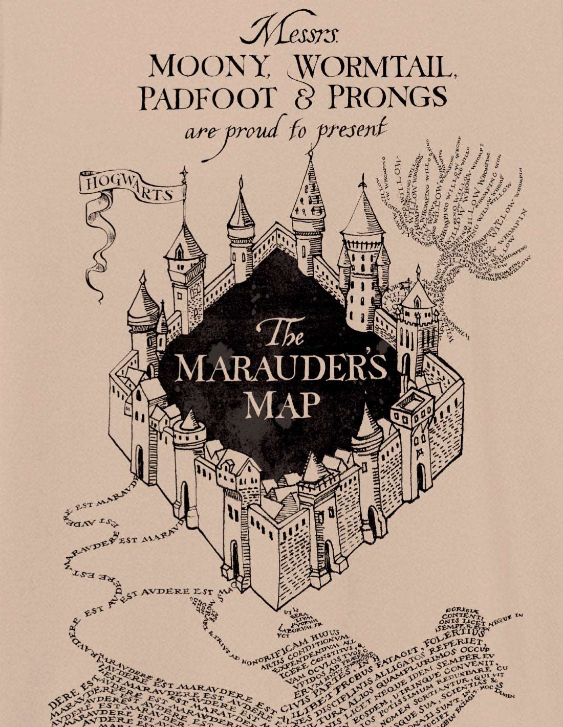T-shirt Harry Potter La Carte du Maraudeur