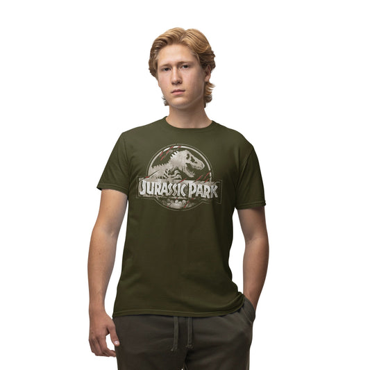 T-shirt Jurassic Park - Classic Logo Cracked