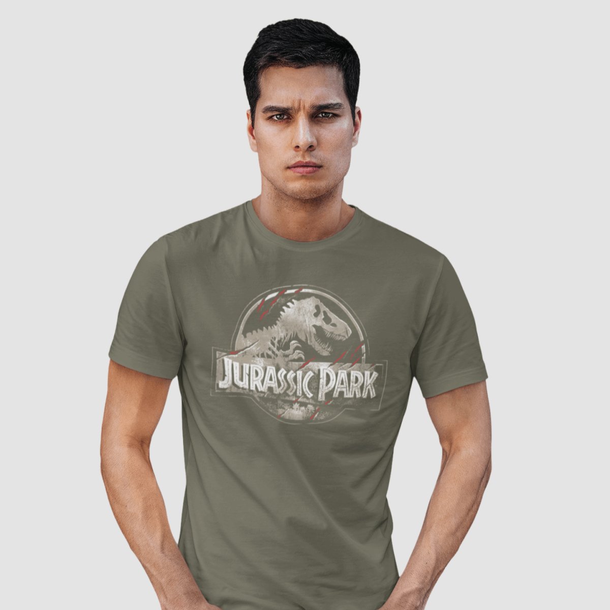 T-shirt Jurassic Park - Classic Logo Cracked - Legend Icon T-shirt Jurassic Park