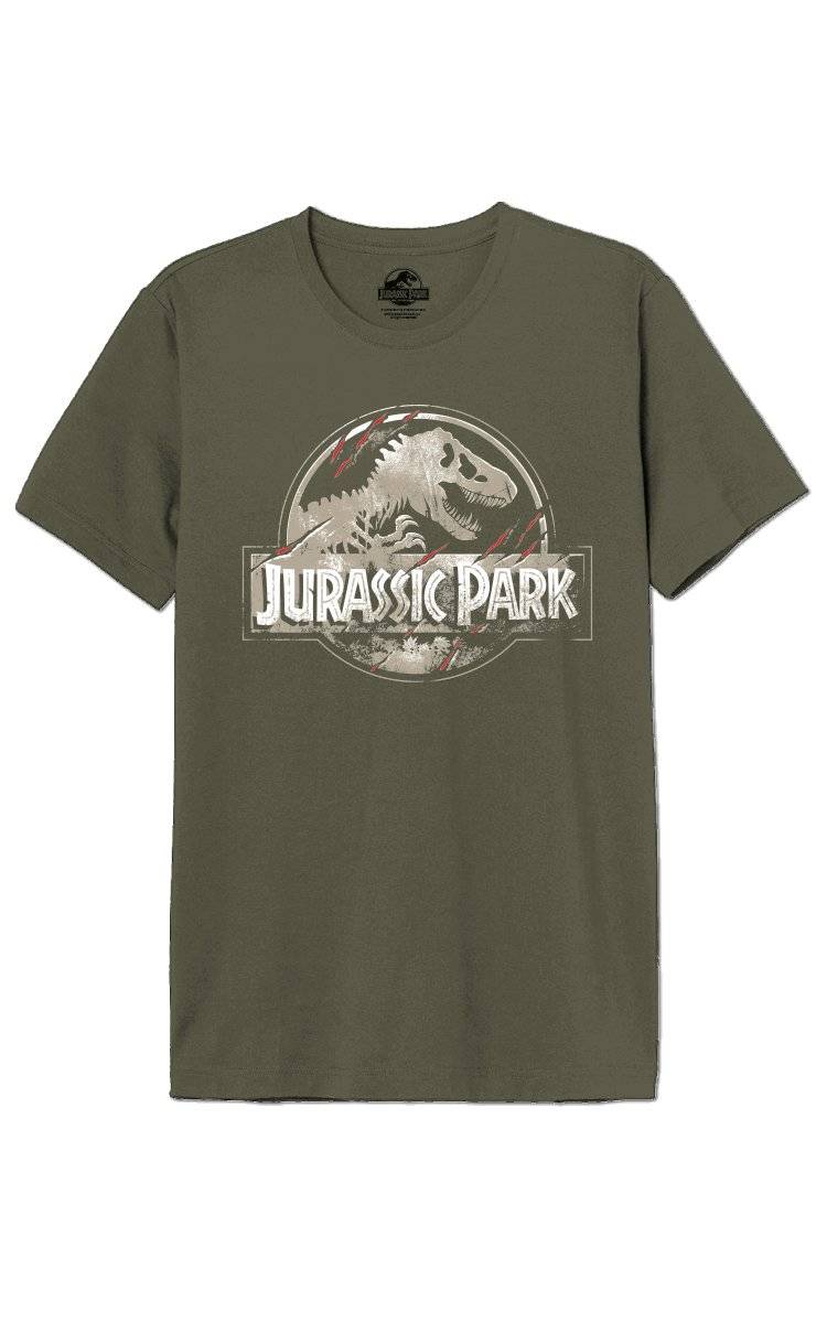 T-shirt Jurassic Park - Classic Logo Cracked