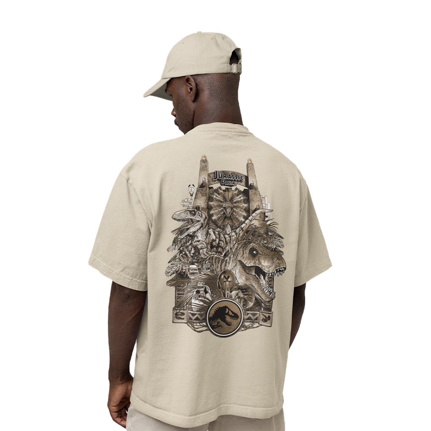T-shirt Jurassic Park - JURASSIC DOORS COMPOSITION