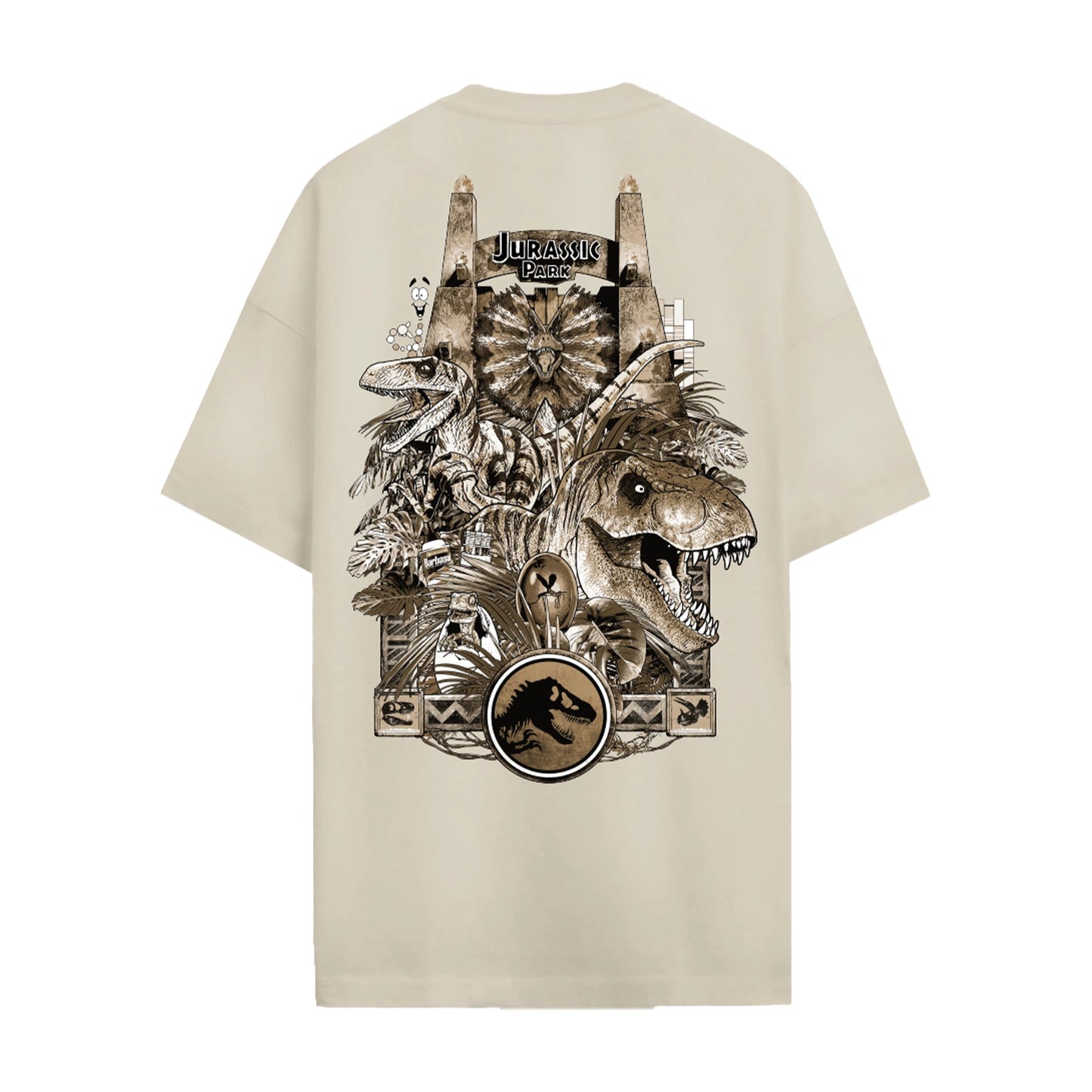 T-shirt Jurassic Park - JURASSIC DOORS COMPOSITION