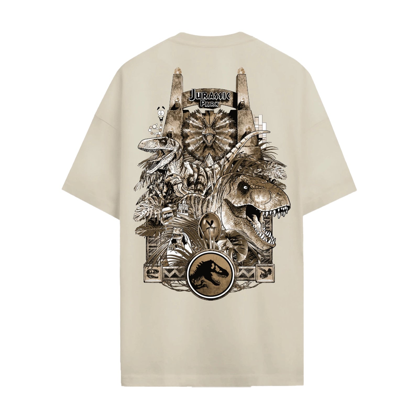 T-shirt Jurassic Park - JURASSIC DOORS COMPOSITION