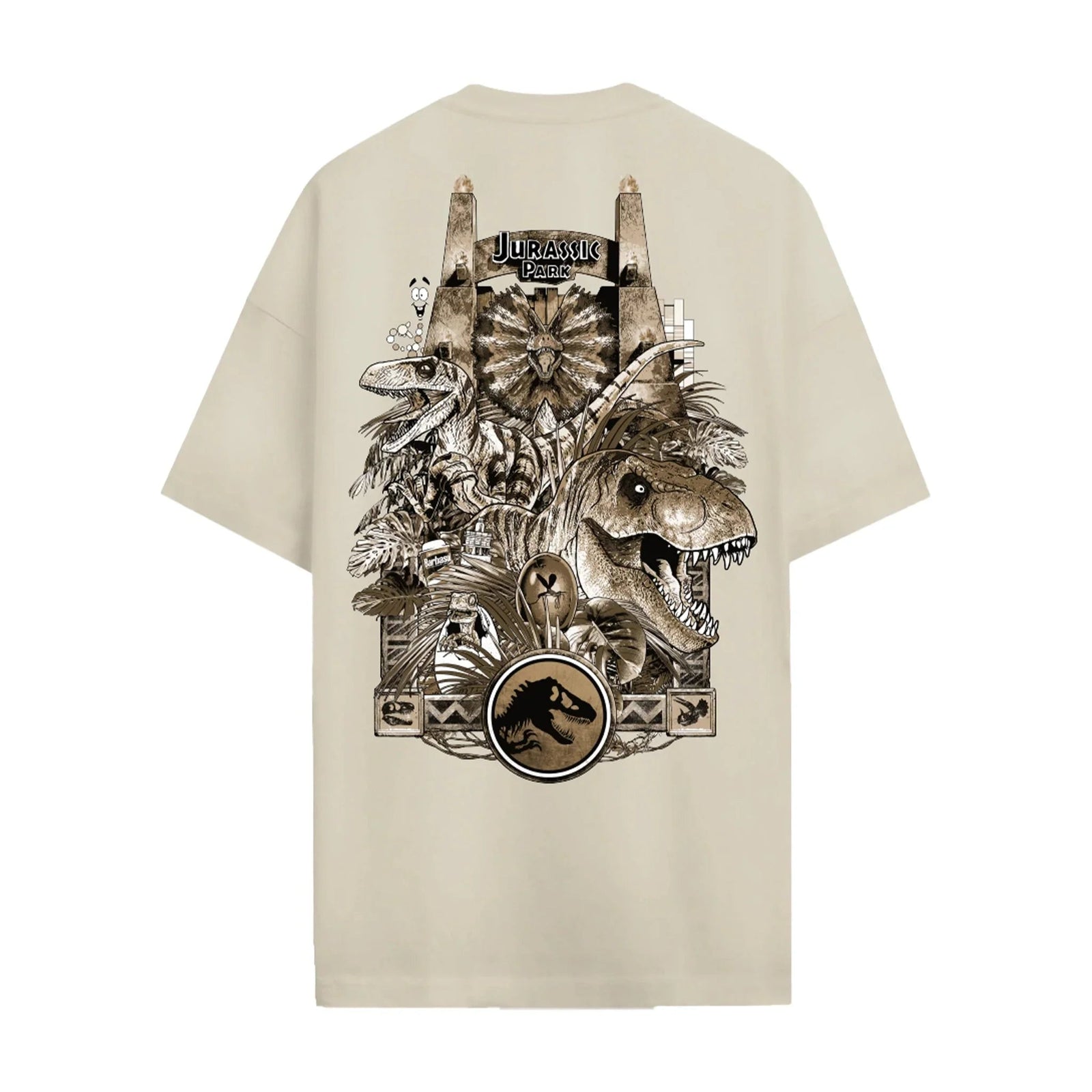T-shirt Jurassic Park - JURASSIC DOORS COMPOSITION