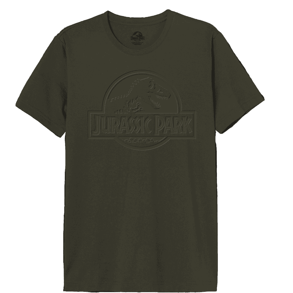 T-shirt Officiel Jurassic Park Logo 3D Vert Kaki