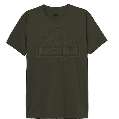 T-shirt Officiel Jurassic Park Logo 3D Vert Kaki