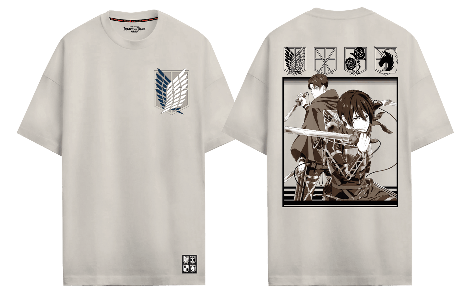 T-shirt L'Attaque des Titans Oversize - ATTACK ON TITANS TROUP